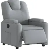 vidaXL Relaxsessel Elektrisch Hellgrau Stoff