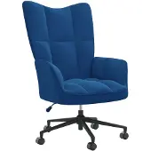 vidaXL Relaxsessel Blau Samt