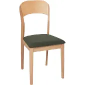 Beliani Esszimmerstuhl 2er Set Hellbraun u. Dunkelgrün Gummibaumholz mit Sitzpolster Hohe Rückenlehne ohne Armlehnen Klassisch Holzstuhl Küchenstuhl