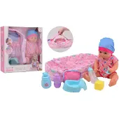 Johntoy Baby Rose -Trinken Plas Babypop, 35 cm