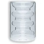 Intirilife Doppelwandiges Thermo Glas - gebogener Style - für Tee Kaffee