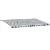 vidaXL Markise Manuell mit LED Anthrazit & Weiß 600x350 cm