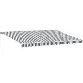 vidaXL Markise Manuell mit LED Anthrazit & Weiß 500x350 cm
