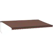 vidaXL Markise Manuell mit LEDs Braun 600x300 cm