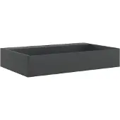 vidaXL Waschbecken 60x38x11 cm Mineralguss/Marmorguss Mattschwarz