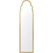 Beliani Stehspiegel Gold mit dekorativem Rahmen 40 x 150 cm Rustikal Ganzkörper für Ecke Schlafzimmer Garderobe Bad Wohnzimmer