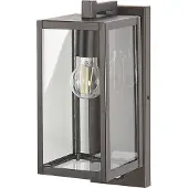 Beliani Außenwandleuchte mit Bewegungssensor Schwarz Metall und Glas 33 cm Eisen Beleuchtung für Terrasse Balkon Ausstattung