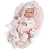 Llorens Bimba 35cm Vinyl Babypuppe mit Tragetasche
