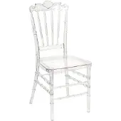Beliani Esszimmerstuhl 2er Set Transparent aus Kunststoff Vintage Stil Bankettstuhl für Esszimmer Küche