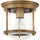 HINKLEY Elstead Hadrian Deckenleuchte E27 Gebürstete Bronze Klar IP44