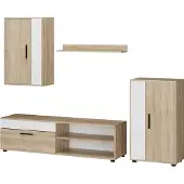 Vicco Wohnwand Berno Sonoma 4er Set, Model 41601