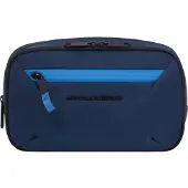 Piquadro Kulturbeutel Corner 2O Beauty Case With Two Compartments Blue