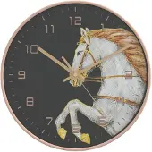 vidaXL Wanduhr Golden und Weiß Ø29,5 cm Polystyren und Glas