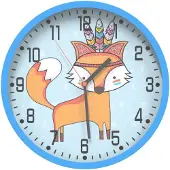 vidaXL Wanduhr Blau Ø25,5 cm Polystyren und Glas