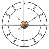 vidaXL Wanduhr Schwarz Ø60 cm Eisen