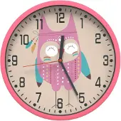 vidaXL Wanduhr Rosa Ø25,5 cm Polystyren und Glas