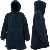Unique living Kapuzenpulli Teddy dunkelblau 70x50x87 cm (blauw)