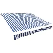 vidaXL Ersatzstoff für Markise Blau und Weiß 430x295 cm Polyester
