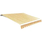 vidaXL Ersatzstoff für Markise Gelb und Weiß 600x300 cm Polyester
