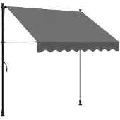 vidaXL Markise Einziehbar Anthrazit 200x150 cm Stoff und Stahl