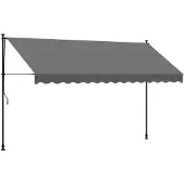 vidaXL Markise Einziehbar Anthrazit 350x150 cm Stoff und Stahl