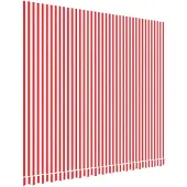 vidaXL Ersatzstoff für Markise Rot und Weiß 400x350 cm Polyester