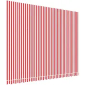 vidaXL Ersatzstoff für Markise Rot und Weiß 430x345 cm Polyester