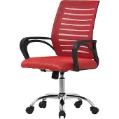 ML-Design Bürostuhl Ergonomisch Rot Höhenverstellbarer Drehstuhl