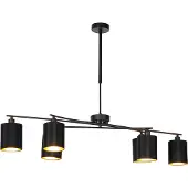QAZQA Smarte Hängelampe Schwarz Verstellbar inkl 6 Wifi B35 LOfty