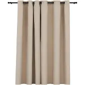vidaXL - Vorhang - Leinenoptik - Verdunkelung - mit - Ösen - 290x245 - cm - beige