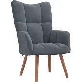 vidaXL Relaxsessel Dunkelgrau Samt