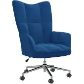 vidaXL Relaxsessel Blau Samt