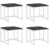 vidaXL Olgonos (white steel and textilene)