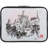 Be.Ez Hülle für MacBook Pro 15“ LA Edition Kleid ‚I LOV PARIS‘ mit Reissverschluss
