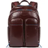 Piquadro Blue Square Revamp Laptoprucksack mit iPad-Fach, RFID-Blocker Mahagoni