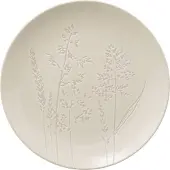 Secret De Gourmet Talerz z kamionki obiadowy biały ELSA, wzór polnych kwiatów, Ø 27 cm