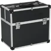 vidaXL Werkzeugkoffer 38x22,5x34 cm Schwarz Aluminum