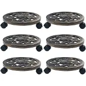 vidaXL Pflanzenroller 6 Stk. Bronze 30 cm Kunststoff