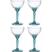 Bormioli Rocco Cocktailgläser Florian Espresso Martini Hellblau 240 ml (4er-Set)