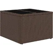 vidaXL 7-tlg. Garten-Sofagarnitur mit Kissen Braun Poly Rattan