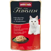 Animonda Vom Feinsten Adult in Sauce 18 x 50 g - Hühnchenfilet + Rindfleisch in Tomatensauce