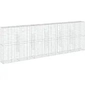 vidaXL Gabione mit Deckel 600x50x200 cm Verzinktes Eisen