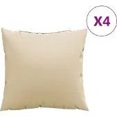 vidaXL Sofakissen Dekokissen Zierkissen Couchkissen Kissen 4 Stk. Beige Stoff