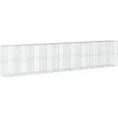 vidaXL Gabione mit Deckel 950x100x200 cm Verzinktes Eisen