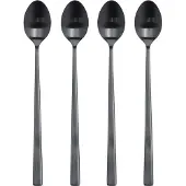 Bitz Lattelöffelset schwarz matt 20 cm 4tlg.