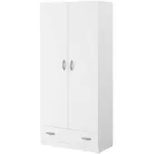 CALICOSY Kleiderschrank, 2 Türen, 1 Schublade, L78 cm - Orlando
