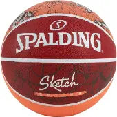 Spalding Piłka do koszykówki Street Sketch Dribble czerwona r. 7