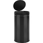 The Living Store Automatischer Sensor-Mülleimer 60 L Kohlenstoffstahl Schwarz