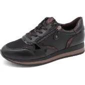 Jana Sneaker , Damen, Gr. 42, schwarz, Lederimitat, Schuhe Sneaker