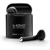 Savio TWS-02, Kabellos, Anrufe/Musik, 20 - 20000 Hz, 7,4 g, Kopfhörer, Schwarz